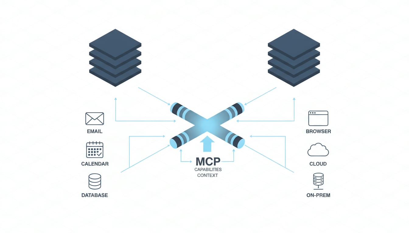 Schema di interoperabilità tra agenti tramite MCP